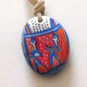 100- Hand painted stone as Pendant Necklace - Price : 42 Euros
